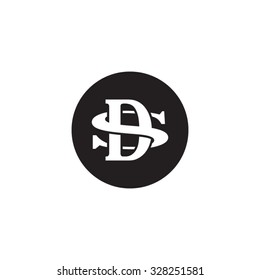 letter S and D monogram circle logo