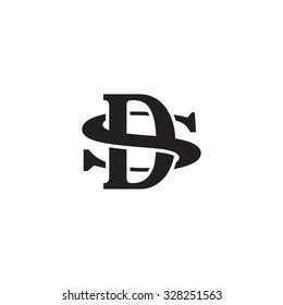 letter S and D monogram logo