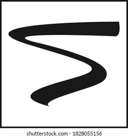 Material vectorial del logotipo de diseño de la letra s
