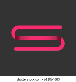 Letter S design typographic. unique and simple design