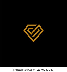 letter s diamond logo vector image