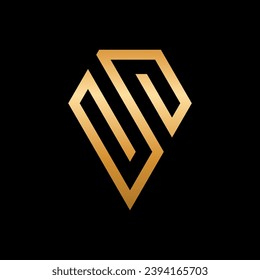 Letter S diamond luxury minimalist logo