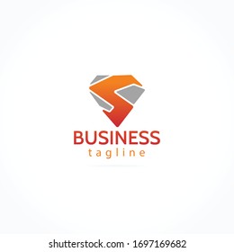 letter s diamond shape logo icon