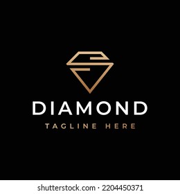 diseño del logotipo del vector de diamante de la letra S