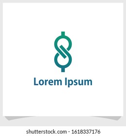 letter s and digital logo design vector