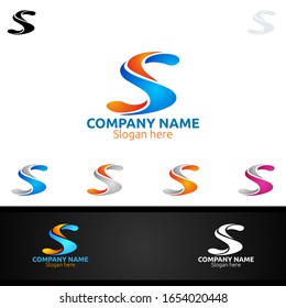 Letter S for Digital Vector Logo, Marketing, Financial, Advisor or Invest Design Icon