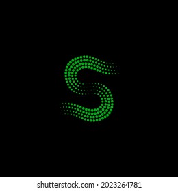 letter s dot logo design 