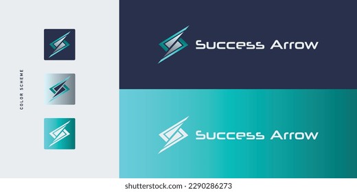 Logotipo de flecha doble de la letra S - Ilustración vectorial. Logo de la letra inicial S de la línea geométrica. Elemento de plantilla de diseño de logotipo de vectores planos.