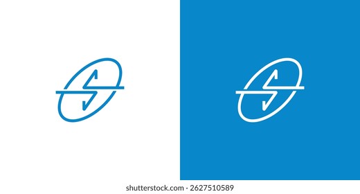 Letter S with Up Down Arrow Logo Design
