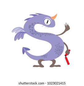 Letter S. Dragon