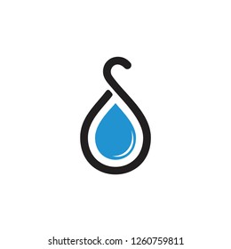 letter s drop water design logo vector