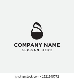 letter s duck logo design - vector