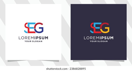 Letter S E G initial logo design