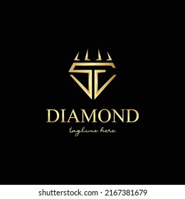 Letter S E Golden Diamond Logo Vector Design. Abstract emblem, designs concept, logos, logotype element for template.