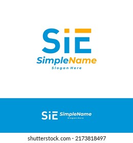 Letter S I E Logo Design Template. Initial SIE logo concept vector. Creative Icon Symbol