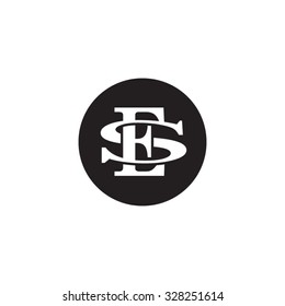 letter S and E monogram circle logo