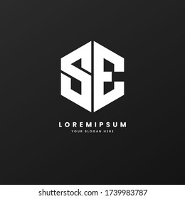 letter s and e monogram logo template for your brand, company, bussines and others. simple and elegant.