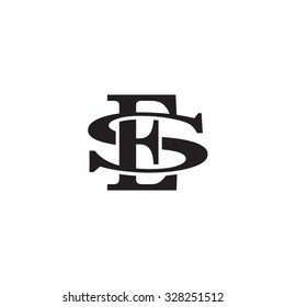 letter S and E monogram logo