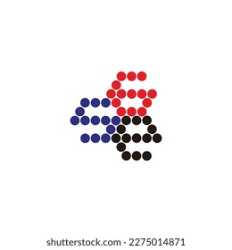 Letter S, e and number 6, circles hexagons geometric symbol simple logo vector