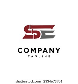 Letter S E plumbing icon vector template.eps