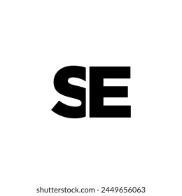 Letter S and E, SE logo design template. Minimal monogram initial based logotype.