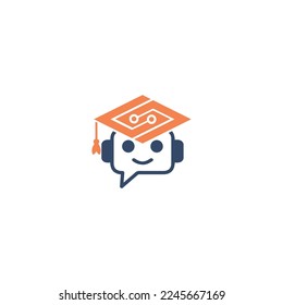 letter S education chatbot business logo design