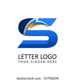 Letter s ELECTRICAL Alphabet Logo