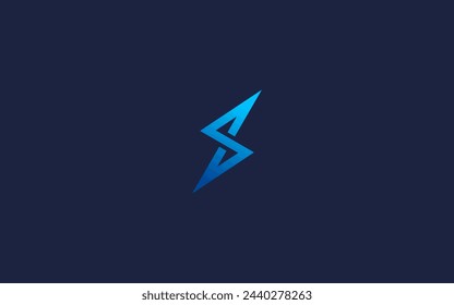 letter s with electricity logo icon design vector design template inspiration