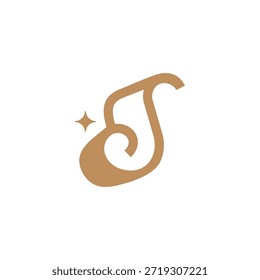Logo de alfombra elegante de la letra S 