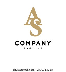Letter A S Elegant Monogram Logo Icon Vector