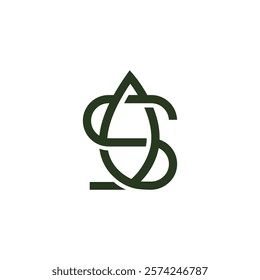 Letter S Elegant Nature Leaf Logo