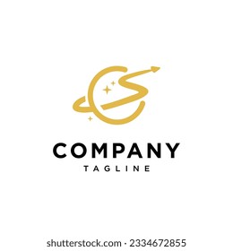 Letter S elegant planet logo icon vector template.eps
