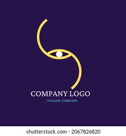 logotipo de concepto de letras s y ojos para empresas
