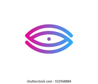 Letter S Eye Logo Design Element