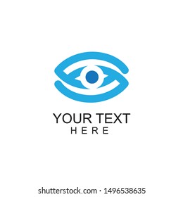 Letter S in Eye shape Vision vector logo