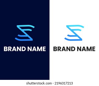 Letter S And F Mark Modern Logo Design Template