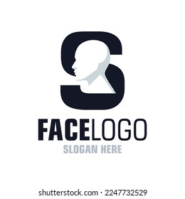 Letter S Face Logo Design Template Inspiration, Vector Illustration.