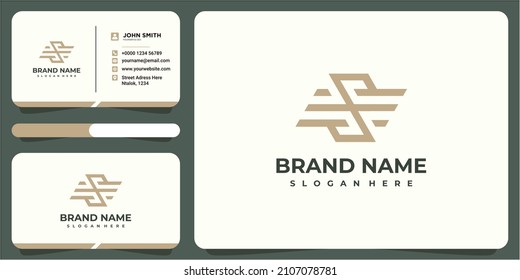 Letter S fast logo design inspirations, logo design S icon for your company with business card