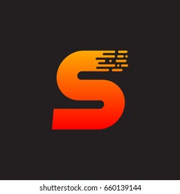 Letter S with Fast logo, Speed, Moving and Quick, Digital and Technology for your Corporate identity