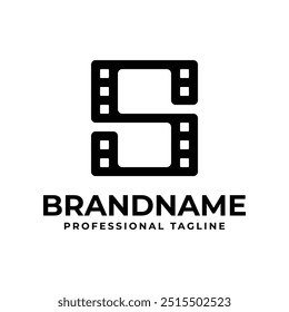 Logotipo de la película de la letra S, perfecto para los estudios de la producción del cine o del cine