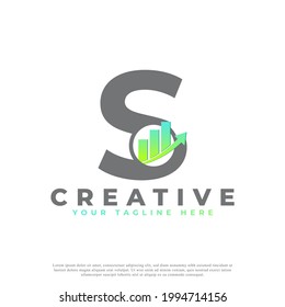 Letter S Financial Institute Advisors Logo. Business Professional Statistic Logo Template