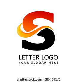 Letter S Fire Logo