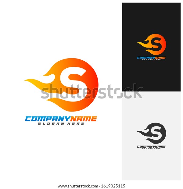 Letter S with Fire Logo Design\
Vector Template, Creative design, Icon Symbol,\
Illustration