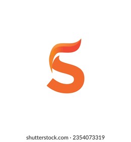 Letter S Fire Logo icon vector template