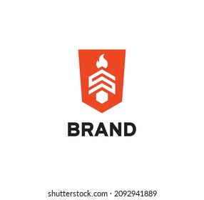 Tecnología de logotipo de la protección contra incendios de la carta S para su empresa, logotipo de protección para datos de seguridad
