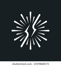 letter S firework spark logo design vector template