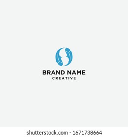 Letter S Fish logo template design in Vector illustration 