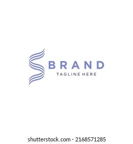 letter s flag logo design template elements	