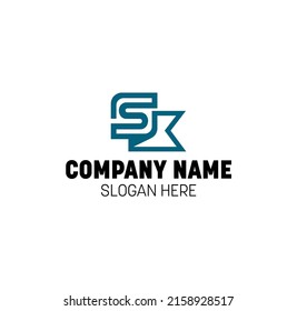 Letter S flag logo vector work