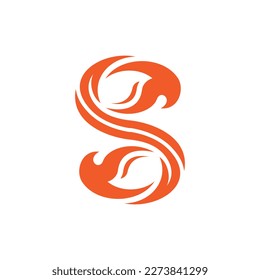 Letter s flame illustration creative logo design